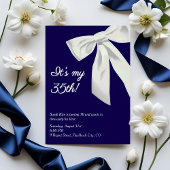 Navy Blue und Silver Foil "It’s My 30." elegant Folieneinladung