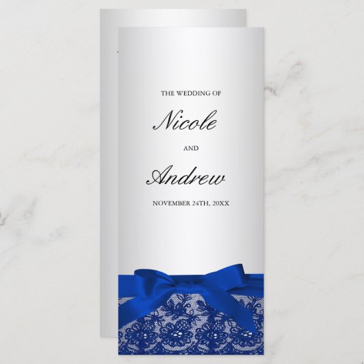 Navy Blue und Silver Lace Programm (Vorne/Hinten)