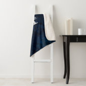 Navy Blue und Silver Marble Agate Sherpadecke (Beispiel)