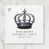 Navy Blue und Silver Mermaid Geschenkanhänger (Vorderseite)