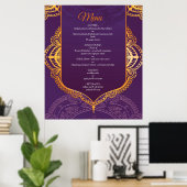 Navy Blue und Violet mit Gold-Mandalasen Poster (Heimbüro)