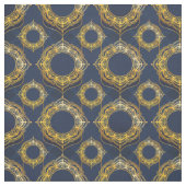 Navy Blue und Violet mit Gold-Mandalasen Stoff (Muster)