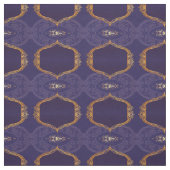 Navy Blue und Violet mit Gold-Mandalasen Stoff (Muster)