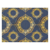 Navy Blue und Violet mit Gold-Mandalasen Tischdecke (Vorderseite (Horizontal))