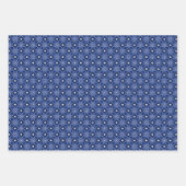 Navy Blue und Weiß Mosaik Geschenkpapier Set (Vorderseite 3)