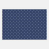 Navy Blue und Weiß Mosaik Geschenkpapier Set (Vorderseite 2)