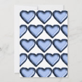 Navy Blue und White Balloon 1. Geburtstag Einladung (Rückseite)