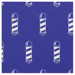 Navy Blue und White Barbershop Pole Pattern Stoff