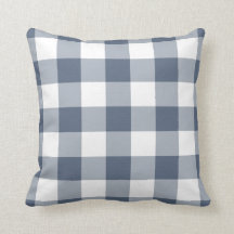 Navy Blue und White Gingham Pattern