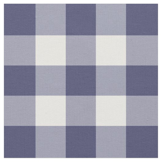 Navy Blue und White Gingham Pattern Stoff (Nahaufnahme)