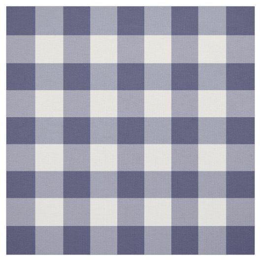 Navy Blue und White Gingham Pattern Stoff (Muster)