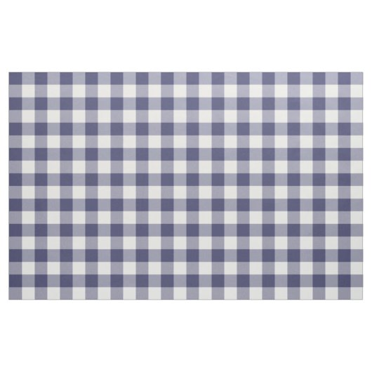 Navy Blue und White Gingham Pattern Stoff (Fat Quarter (45,7 x 55,9 cm))