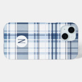 Navy Blue und White Kariert Pattern Case-Mate iPhone Hülle (Rückseite (Horizontal))