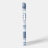 Navy Blue und White Kariert Pattern Case-Mate iPhone Hülle (Rückseite / Links)