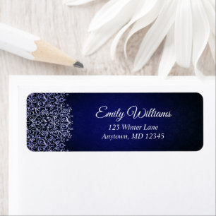 Navy Blue und White Lace