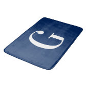 Navy Blue und White Large G Monogram Badematte (Schrägansicht)