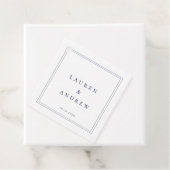 Navy Blue und White Modern Minimalistisch Geschenkanhänger (Beispiel)