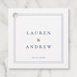 Navy Blue und White Modern Minimalistisch Geschenkanhänger