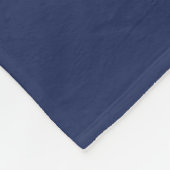 Navy Blue und White Modern Monogram Fleecedecke (Ecke)