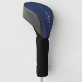 Navy Blue und White Modern Monogram Golf Headcover (angewinkelt)