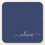 Navy Blue und White Modern Monogram Rechteckiger Pappuntersetzer<br><div class="desc">Unsere Navy Blue and White Modern Monogram Collection: Erhöhen Sie Ihre Wohngestaltung mit unserer ausgeklügelten Kollektion, die ein zeitgenössisches Marineblau-Farbschema bietet. Jedes Stück ist sorgfältig gefertigt, um Eleganz und Stil zu entfesseln, um jedem Zimmer eine Touch modernen Flairs hinzuzufügen. Egal ob Sie mit Monogramm Kissen, personalisierte Wandkunst oder elegantes Küchenzubehör...</div>