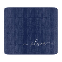 Navy Blue und White Modern Monogram