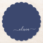 Navy Blue und White Modern Monogram Untersetzer<br><div class="desc">Unsere Navy Blue and White Modern Monogram Collection: Erhöhen Sie Ihre Wohngestaltung mit unserer ausgeklügelten Kollektion, die ein zeitgenössisches Marineblau-Farbschema bietet. Jedes Stück ist sorgfältig gefertigt, um Eleganz und Stil zu entfesseln, um jedem Zimmer eine Touch modernen Flairs hinzuzufügen. Egal ob Sie mit Monogramm Kissen, personalisierte Wandkunst oder elegantes Küchenzubehör...</div>