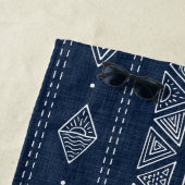Navy Blue und White Modern Tribal Muster Sommer Strandtuch (Beispiel)