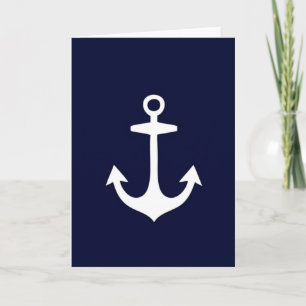 Navy Blue und White Nautical Inspiriert Karte