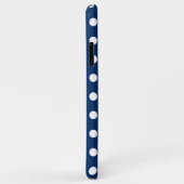 Navy Blue und White Pastel Polka Dot Case-Mate iPhone Hülle (Hinten/Rechts)