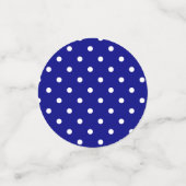 Navy Blue und White Polka Dot Birthday Party Konfetti (Klein Vorderseite)