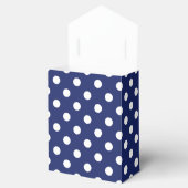 Navy Blue und White Polka Dot Pattern Geschenkschachtel (Geöffnet)
