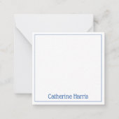 Navy Blue und White Polka Dot Personalisiert Mitteilungskarte (Vorderseite)