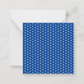 Navy Blue und White Polka Dot Personalisiert Mitteilungskarte (Rückseite)