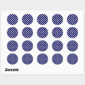 Navy Blue und White Polka Dot Sticker (Blatt)