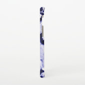 Navy Blue und White Rabbit Bunny Bird Chinoiserie Samsung Galaxy Hülle (Linke Seite)