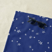 Navy Blue und White Twinkle Little Stars Strandtuch (Beispiel)