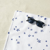 Navy Blue und White Twinkle Little Stars Strandtuch (Beispiel)