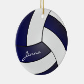 Navy Blue und White Volleyball 🏐 | DIY Name Keramikornament (Rechts)