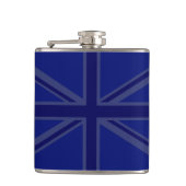 NAvy Blue Union Jack Decor Flachmann (Vorderseite)
