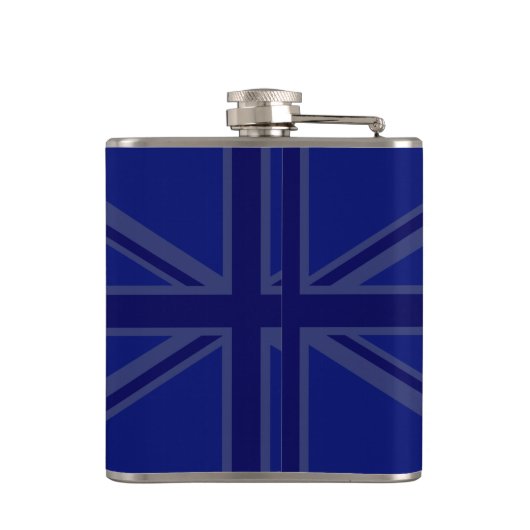 NAvy Blue Union Jack Decor Flachmann (Rückseite)