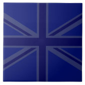 NAvy Blue Union Jack Decor Fliese (Vorderseite)