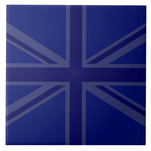 NAvy Blue Union Jack Decor Fliese (Vorderseite)