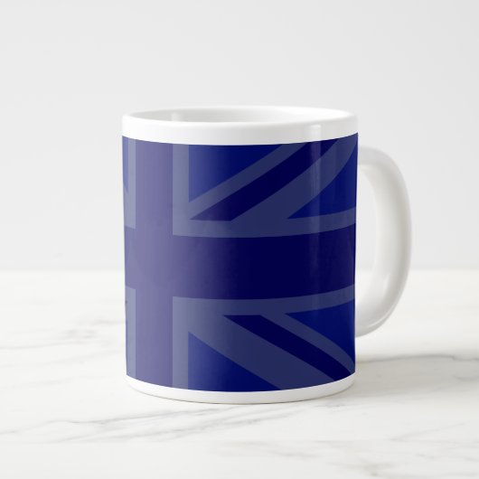 NAvy Blue Union Jack Decor Jumbo-Tasse (Vorderseite Rechts)