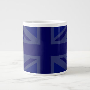 NAvy Blue Union Jack Decor Jumbo-Tasse