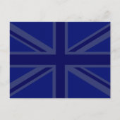 NAvy Blue Union Jack Decor Postkarte (Vorderseite)