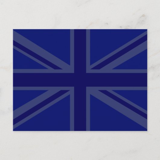 NAvy Blue Union Jack Decor Postkarte (Vorderseite)
