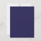 Navy Blue Vertical Foto Moderne Minimalistische Ho Save The Date (Rückseite)