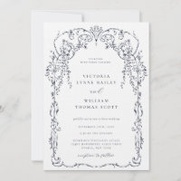 Navy Blue Viktorianisch Frame Wedding