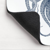 Navy-Blue-Vintag-Oktopus Mousepad (Ecke)